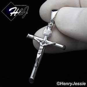 925 STERLING SILVER JESUS CHRIST CROSS PENDANT*213
